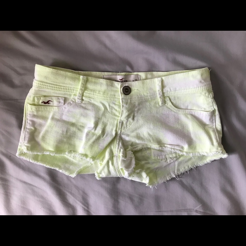 Juniors Hollister Co. Yellow Jean Shorts
